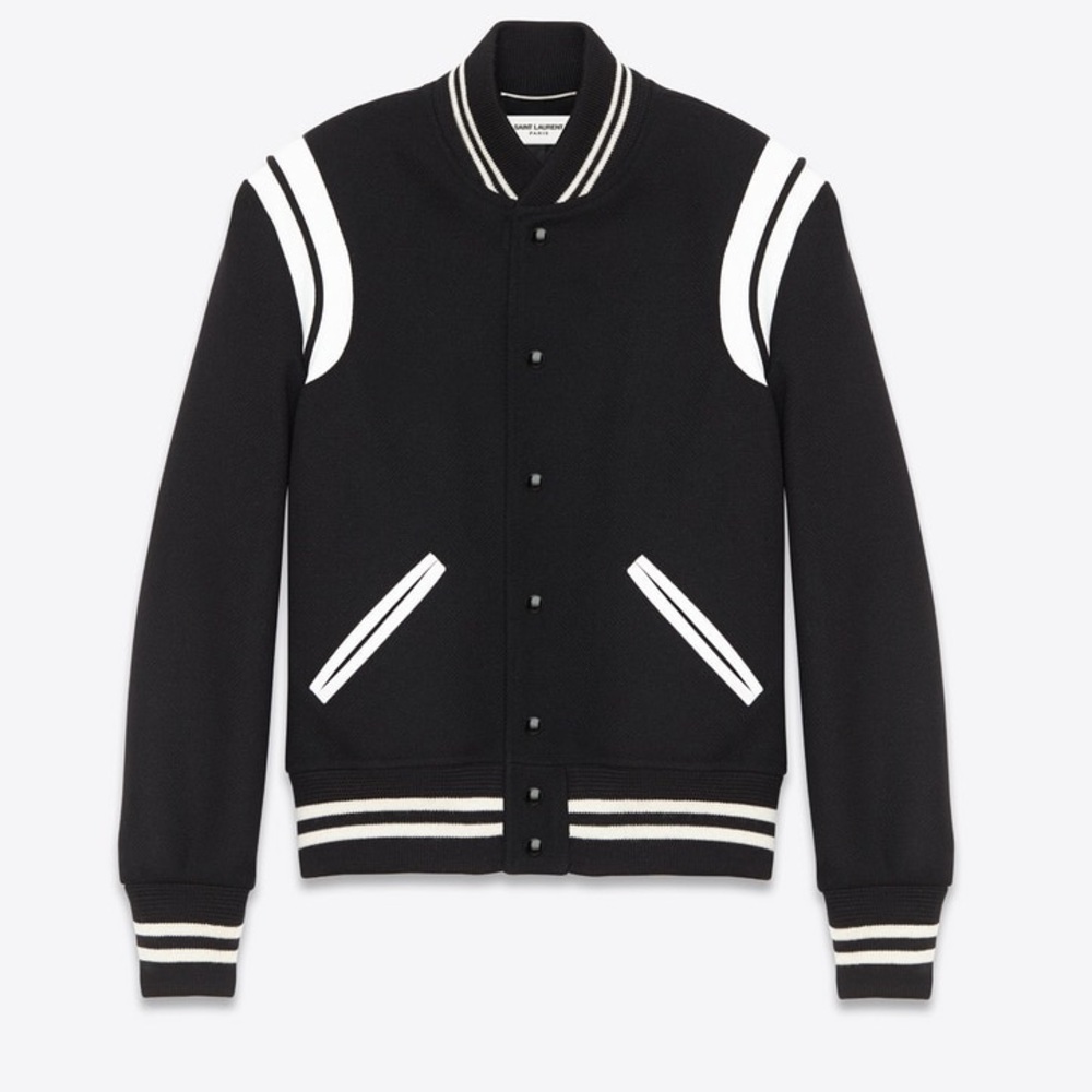 YSL Teddy Varsity Bomber Jacket